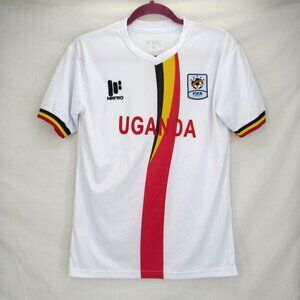 Uganda Sports Fashion FIFA MRFRO Logo Men's White Short Sleeve Jersey Size M